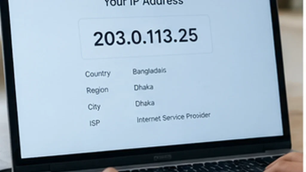 Realistic networking scene illustrating what is an IP address